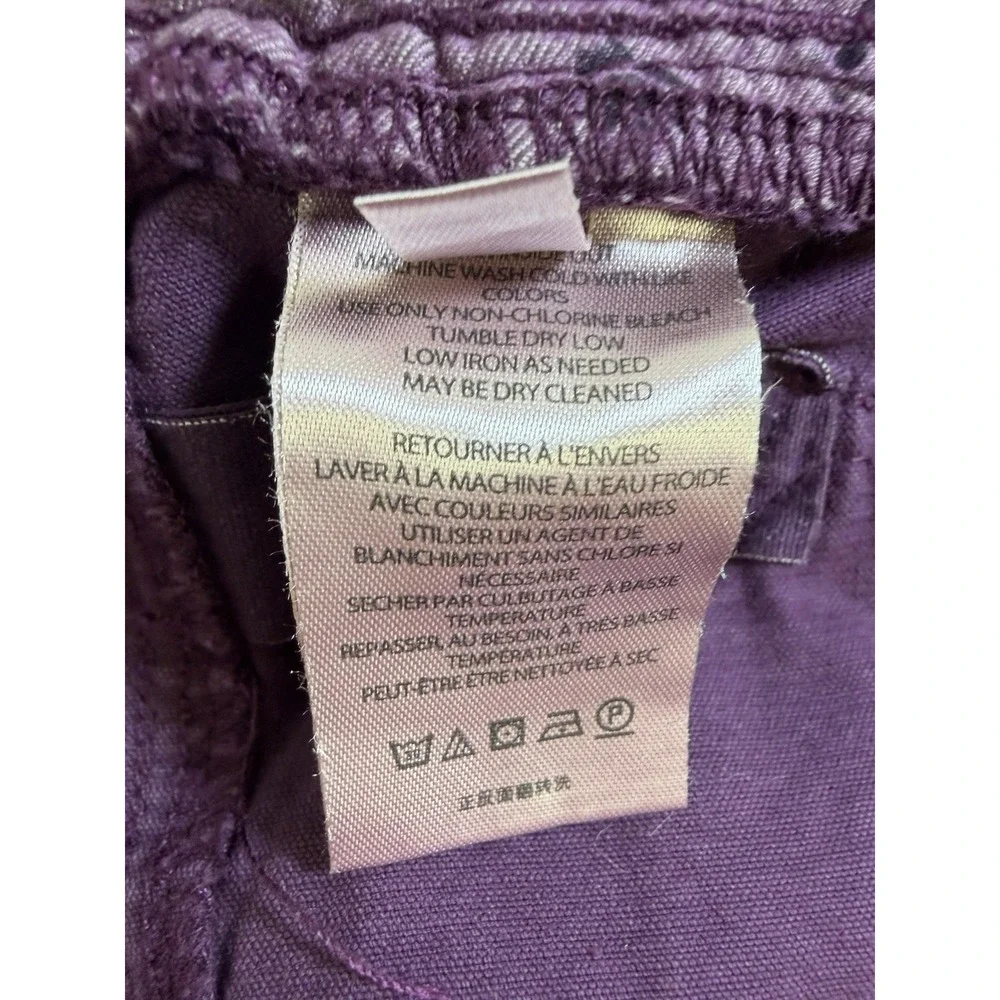 Women's PILCRO Purple Corduroy Very Wide Leg Barrel Pants 27 - Picture 8 of 9
